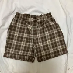 mezzo piano チェック柄 リボン ショートパンツ