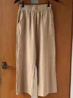 ワイドパンツ ストレートパンツ　 ウエストゴム ポケット付き M~L