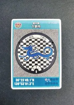 美品 栃木県 下野市 マンホールカード 初期ロット 第29弾 B001 東の