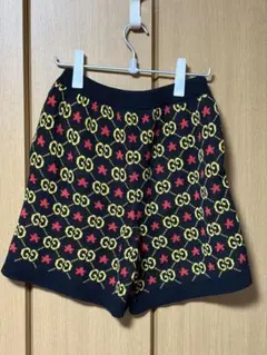 未使用に近い GUCCI グッチ ジャンボGG ハーフパンツ ショート シルク