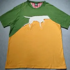 【Y2K】55DSL ディーゼル 犬パッチワーク バイカラーTシャツ M〜Lのサムネイル