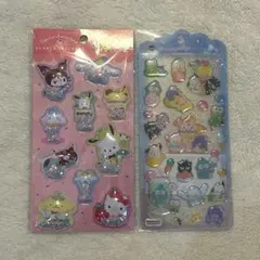 サンリオキャラクターズ シェイカーステッカーズ・ドロップジュエリーシール2点