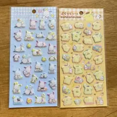 サンリオ ぷくっとシール ポチャッコ ポムポムプリン ダイソー シール