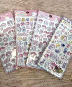 残り3セット　ハローキティ　マイメロ　3Dシール 4枚セット