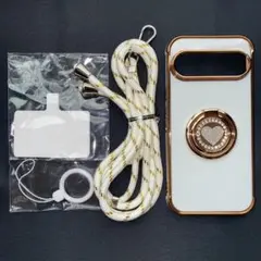 ハート2リング.ストラップ付ケースGoogle Pixel９ソフトケースのサムネイル
