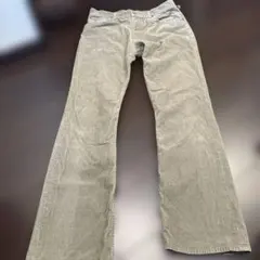 カーキ パンツ レザー ポケット付きXLサイズ