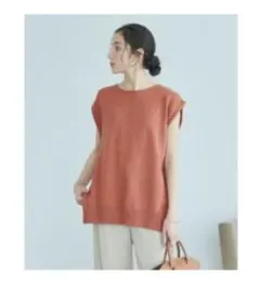 フレンチスリーブ　ニットトップス　新品未使用