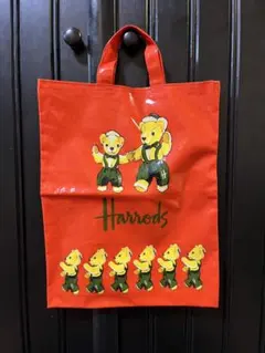 Harrods テディベア　ビニールバッグ　イギリス製