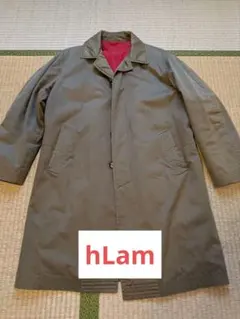イタリア製 ）hLam オリーブ色 ステンカラーコート