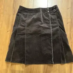 ダークブラウン コーデュロイ タイトスカート