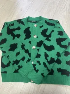 カモフラージュ柄ニットカーディガン SHEIN