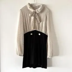 HEALTHY KAREN ／ ボウダイ切り替えパールドットワンピのサムネイル