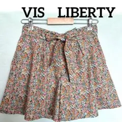 VIS リバティショートパンツ　キュロット　フレア　チャイブ柄のサムネイル