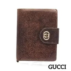 GUCCI　オールドグッチ　コンパクトウォレット　ヴィンテージ　ブラウンのサムネイル