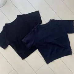 GU キッズ　110cm黒とネイビー半袖Tシャツ2枚セット