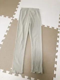 Seraph 裾メロウリボン付き リブ編み レギンス