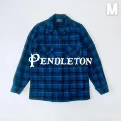 Pendleton 1970s ウールボードシャツ USA製 M ブルー