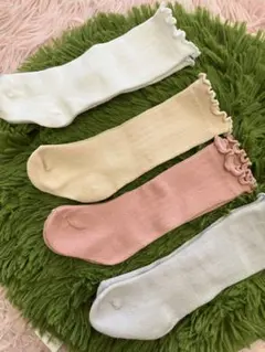 ベビー靴下4足セット フリル付き