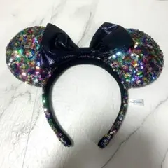 ミッキー耳カチューシャ カラフルスパンコール ディズニー