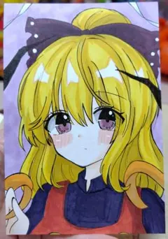 手描きイラスト☆東方project 黒谷ヤマメ