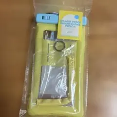 新品 3COINS スリーコインズ　防滴スマホポーチ　イエロー