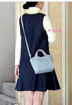 Kitamura(キタムラ) ショルダーベルト付き 2wayハンドバッグ