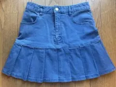 WEGO/プリーツ切り替えミニスカート　ストレッチ有り