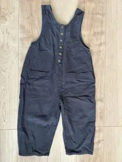 ダークグレー ボタン付きオーバーオール 100 tete a tete