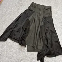 LIMI feu リミフゥ ヨウジヤマモト　アシンメトリースカートのサムネイル