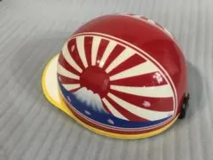 赤白 富士日章 コルク半 ヘルメット 旧車會 暴走族 ロケットカウル 赤白 桜 富士日章 コルク半 ヘルメット 暴走族 旧車會 ロケットカウル