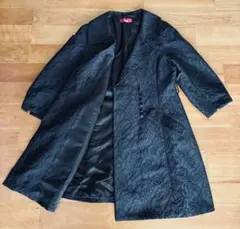 【新品未使用】ピンクハウス 黒 総ピコフリル フード付きコート PINK HOUSE #anc ピンクハウス PINKHOUSE コート 紺 ロング