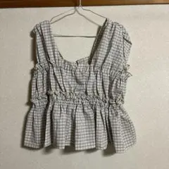 しまむら リボンツキビスチェ チェック柄 Mサイズのサムネイル