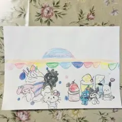 子供　イラスト手描き　サンリオキャラクターズ②