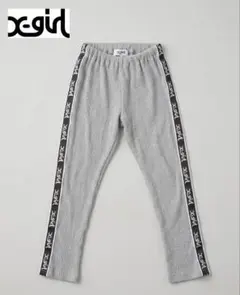 x-girl ロゴ入りレギンス グレー　110