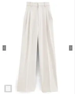 GRL タックセンタープレス ストレートワイドパンツ [ai36] オフホワイト