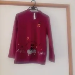 音楽モチーフの長袖Tシャツ Mサイズ　裏起毛