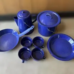 【JOYLIFE】簡易ホーロー キャンプセット（４人分）