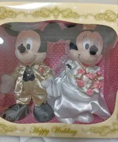 ディズニー ミッキー＆ミニー ウエディングドリームス ぬいぐるみセット 箱付き