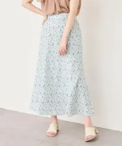 ナチュラルクチュール osonoオリジナルフラワースカート ミントグリーン Fのサムネイル