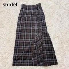 美品　snidel スナイデル　スイッチングチェックスカート