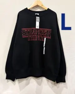 GUストレンジャーシングスヘビーウェイトスウェット黒Lサイズブラック　　ジーユー