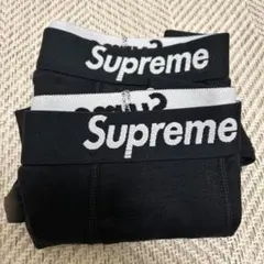 Supreme ブラック ボクサーパンツ S 2枚セット