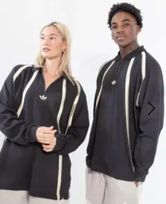 M 新品 adidas アディダス ラグビー ポロシャツ 長袖 ハーフジップ