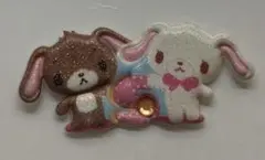 シュガーバニーズ（しろうさ、くろうさ） ぷにぷに　キラキラ　シール