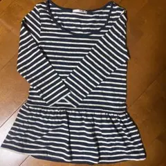 超美品！　100㎝　ボーダーワンピ　リボン　アースM&E