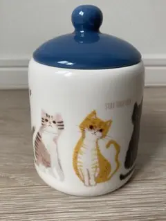 カルディ KALDI 猫柄 陶器製キャニスターのサムネイル
