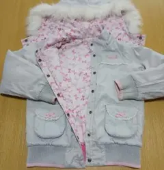 120 メゾピアノ リボン リバーシブル ブルゾン ジャンパー ジャケット