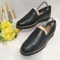 23.5 DIANA ダイアナ ウイングチップラメ グリッター 厚底シューズ シ