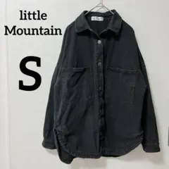 little Mountain【S】デニムシャツ ジャケット 黒 コットン