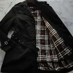希少 4way バーバリーブラックレーベル トレンチコート ノバチェック ベルト
